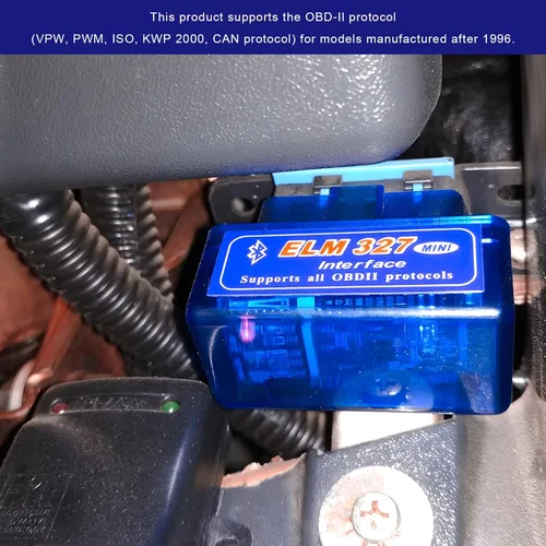 Vista 4 de ELM327 OBDⅡ Escáner de diagnóstico automático para automóvil, mini herramienta de escaneo Bluetooth, detector de fallas automotrices, lector