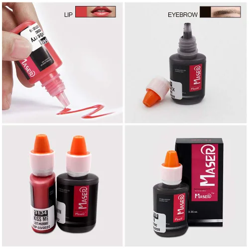Vista 8 de Kit de máquina de tatuaje de maquillaje permanente-BIOAMSER P300 Kit de maquillaje permanente con pedal de pie, control táctil, fuente