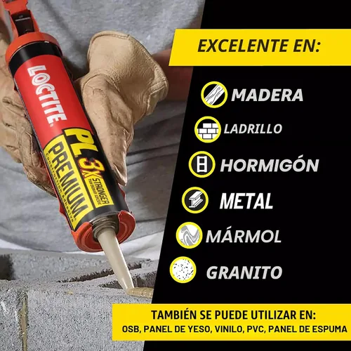 Vista 3 de Loctite 1390595 Adhesivo de construcción de poliuretano, individual, bronceado, 10 onzas líquidas