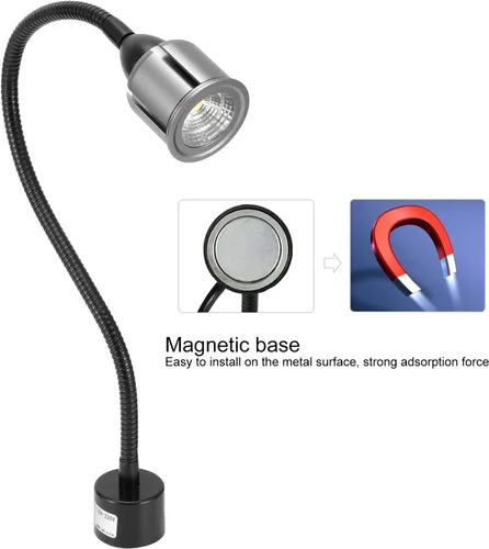 Vista 3 de VINGVO Taidda- Luz LED para máquina de coser, lámpara de trabajo multifuncional con brazo de cuello de cisne flexible con base de montaje magnética