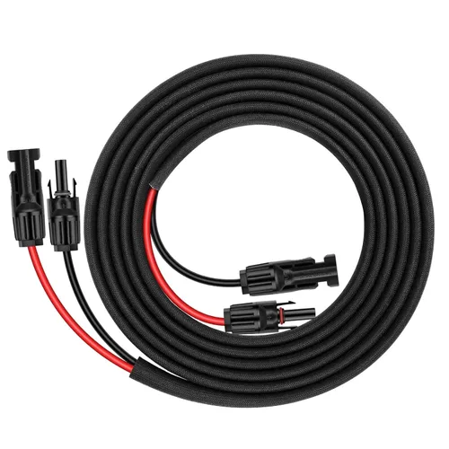 Vista 16 de Cable de extensión de panel solar de 3 pies y 10 AWG con conectores hembra y macho, cable solar para paneles solares, controladores de carga