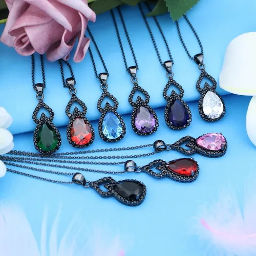 Vista 6 de LMXXVJ Juego de joyas para mujer, collar chapado en platino, anillo abierto, aretes, brazalete, para cumpleaños, aniversario, Día de la Madre