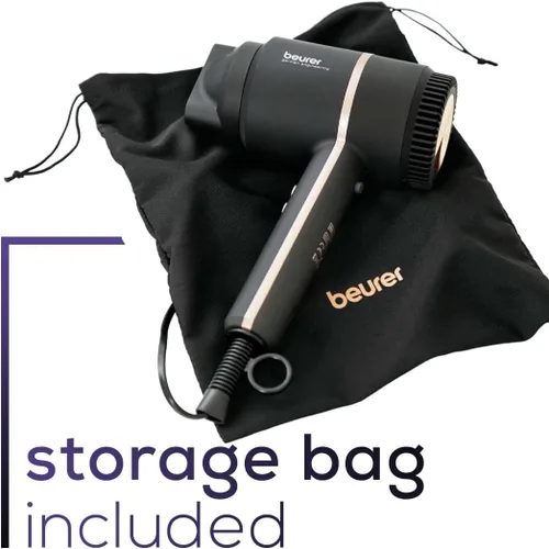 Vista 11 de Beurer HC35 - Secador de pelo compacto de 1500 W, tecnología iónica que reduce el encrespamiento, secador de pelo de viaje ligero y portátil con 4