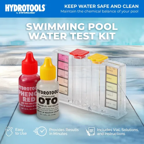Vista 2 de SWIMLINE HYDROTOOLS - Kit de prueba de agua de piscina de cloro/bromo/pH económico