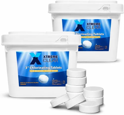 Vista 13 de XtremeClear Tabletas de Cloro de 1" para Piscina, Jacuzzi y Spa Elimina Bacterias y Algas Desinfectante Hace el Agua Limpia y Cristalina