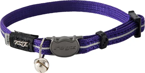 Vista 5 de Rogz Collar reflectante de nailon para gato con clip separable y campana extraíble, totalmente ajustable para adaptarse a la mayoría de las razas
