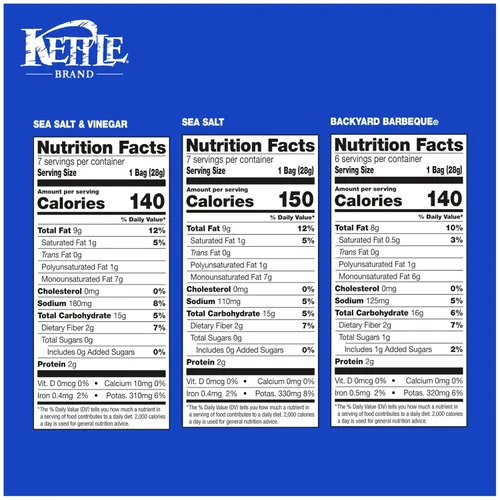 Vista 2 de Kettle Brand Patatas fritas en paquete variado, 1 onza, 20
