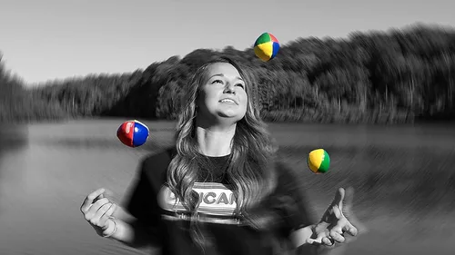 Vista 5 de Duncan Toys Malabares - Pelotas de malabarismo, multicolor, conchas de vinilo, bolas de circo con diseño de 4 paneles, frijoles de plástico, paquete