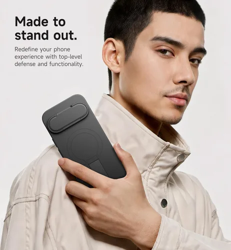 Vista 7 de SURITCH Funda para teléfono Google Pixel 9 Pro XL, compatible con MagSafe, funda protectora con cubierta de cámara y soporte de metal ajustable