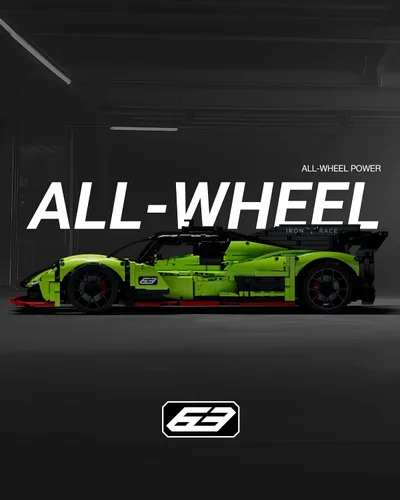 Vista 4 de Nifeliz S63 Hypercar - Juego de construcción de modelo de coche, modelo de carreras coleccionable a escala 1:8 para adultos, modelo de coche