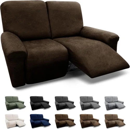 Vista 61 de Fundas para Sillón de 2 Piezas con Cojín en T, Fundas de Aspecto de Cuero para Sofá, Fundas para Sillas, Protector de Muebles Elástico, Funda