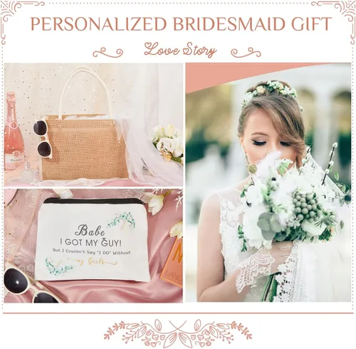 Vista 3 de Flycalf Bolsas de mano de boda personalizadas, regalos para dama de honor, verano, playa, niñas, viaje, despedida de soltera, reutilizable, bolsa