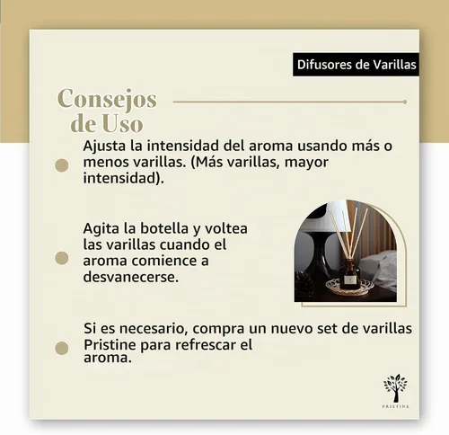 Vista 8 de PRISTINE Lavender Dream - Difusor de varillas para el hogar Difusores de varillas de fragancia fresca de lavanda y eucalipto, difusor de aceite