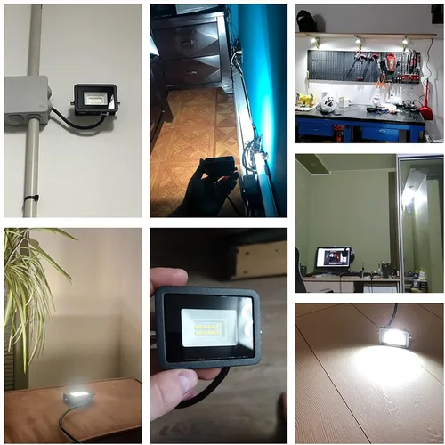 Vista 3 de MIHEAL Ultra delgado 10 W 20 W 30 W 50 W 100 W LED foco de luz de inundación LED lámpara de búsqueda 110 V reflectores para jardín al aire libre