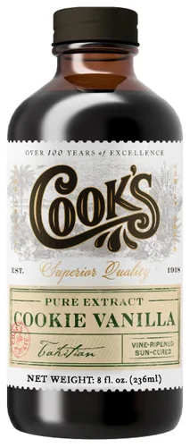 Vista 135 de Cook's, Sabor puro de vainilla sin alcohol, para cocinar, hornear, postres, extracto alternativo de vainilla de Madagascar sin alcohol, 8 onzas