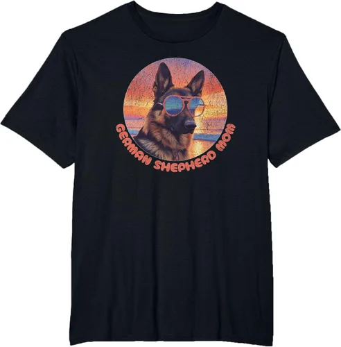 Vista 12 de Divertida camiseta de pastor alemán mamá, GSD Schäferhund, mamá, mamá, Negro