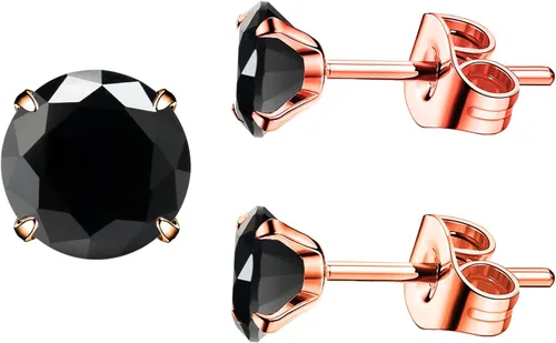 Vista 11 de Impresionante piedra de cuarzo hipoalergénica de obsidiana negra 5A, acero inoxidable 316L, hipoalergénicos, para cartílago tragus, caja de regalo