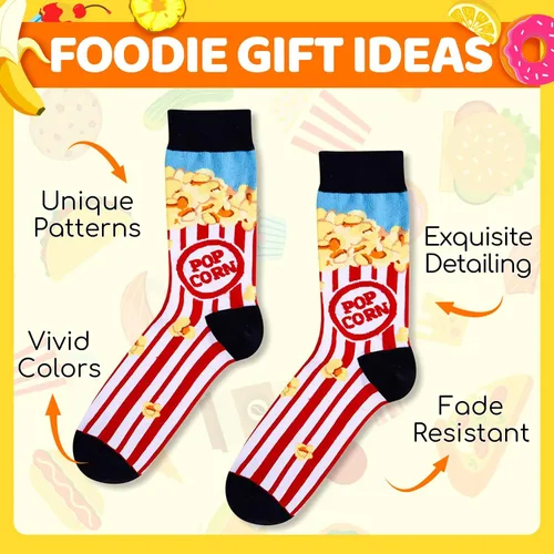 Vista 19 de Zmart Funny Gifts for Men - Pineapple Avocado Socks for Teens, Popcorn Sushi Sauce Socks