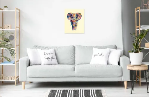 Vista 3 de Ravensburger CreArt Funky Elephant - Pintura por números para adultos de 12 años en adelante, juego de pintura de artes y manualidades, accesorios