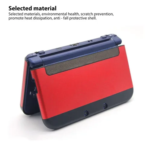 Vista 2 de Funda protectora rígida para Nintendo 3DS LL XL 2015 versión, controlador protector de piel cubierta contra peligros y arañazos cotidianos - rojo
