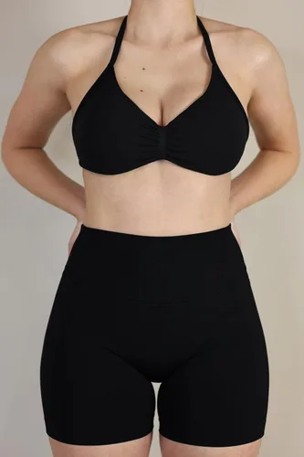 Vista 3 de AUROLA - Brasier deportivo Influence con tirantes delgados para mujer, brasier con relleno y tirantes de impacto sin espalda, para entrenamiento