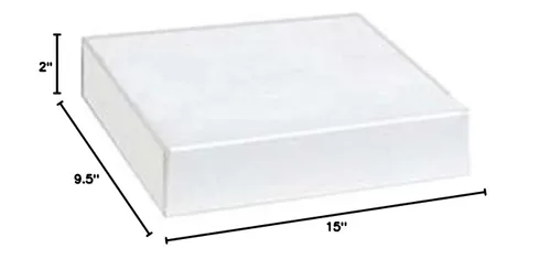 Vista 2 de SSWBasics Cajas de ropa blancas - 15" x 9½" x 2" - Caja de 100