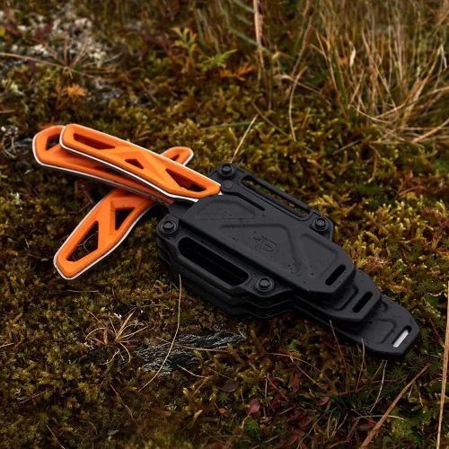 Vista 6 de Gerber EXO MOD Knife/Saw - Juego de mochilero para caza, color naranja cazador