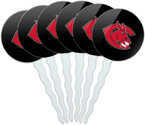 Vista 276 de Abilene Christian - Juego de 6 palillos para cupcakes con logotipo secundario