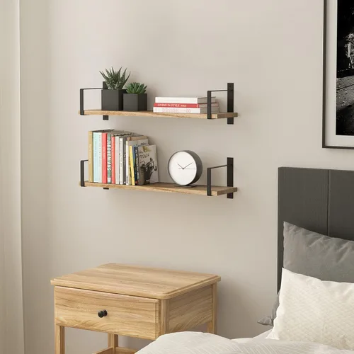 Vista 4 de Wallniture Toledo - Estantes flotantes para pared, estante de pared para decoración de sala de estar, organización de cocina, organizador de baño
