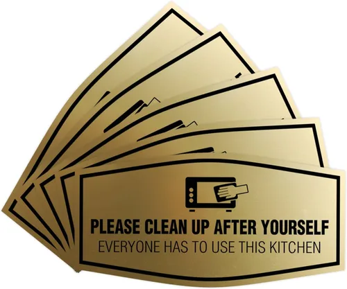 Vista 20 de Signs ByLITA Fancy Please Clean Up After Yourself Everyone Has To Use This Kitchen Sign (Negro) - Pequeño