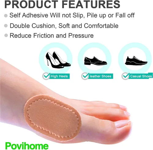 Vista 3 de Povihome 30 almohadillas de cojín para juanetes, protectores de pies para juanetes sin látex; permanecen en su lugar todo el día, adhesivo fuerte