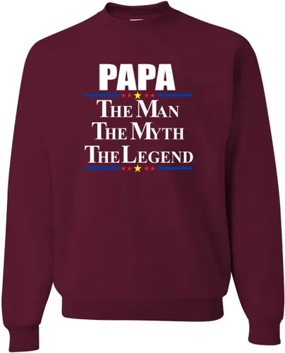 Vista 19 de Wild Bobby Papa The Man Myth Legend Funny Gift Idea Father's Day Unisex Crewneck Sweatshirt Negro