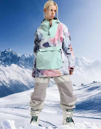 Vista 3 de Men Ski Jackets Snowboard Coats Women Waterproof Pullover Jacket Winter Sports Windproof Warm
