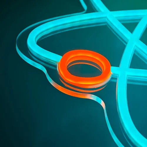 Vista 2 de Atom Neon Sign Molecule - Lámpara de pared LED de ciencia para dormitorio, laboratorio, oficina, decoración de sala de juegos, letrero de luz