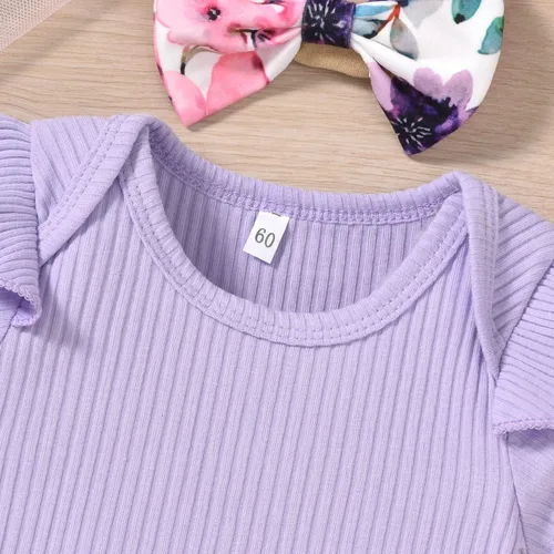 Vista 6 de Aalizzwell Conjunto de pantalones de canalé para bebés y niñas