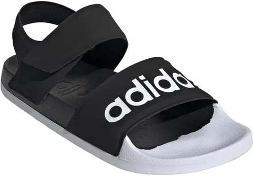 Vista 2 de adidas Sandalia Adilette unisex para adultos, NegroBlanco