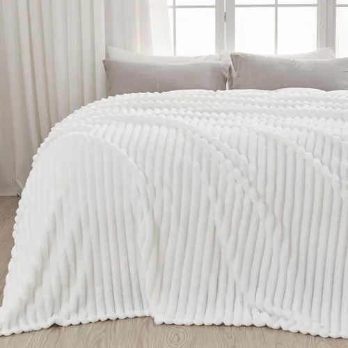 Vista 39 de NEWCOSPLAY Manta de Tiro Súper Suave Aqua Franela Sedosa Premium Forro Polar Jacquard Acanalado 3D Ligero Manta de Cama Uso en Todas las Estaciones