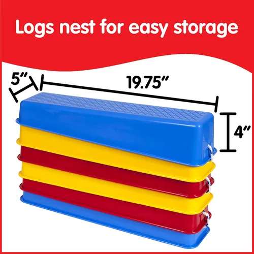 Vista 2 de Learning Advantage 7066. Set de troncos para caminar.
