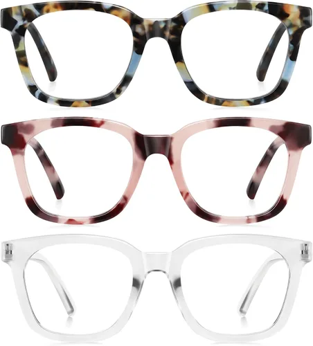 Vista 14 de Reading Glasses for Women Men - Blue Light Blocking Magnifying Readers,Square Anti-Glare Computer Eyeglasses