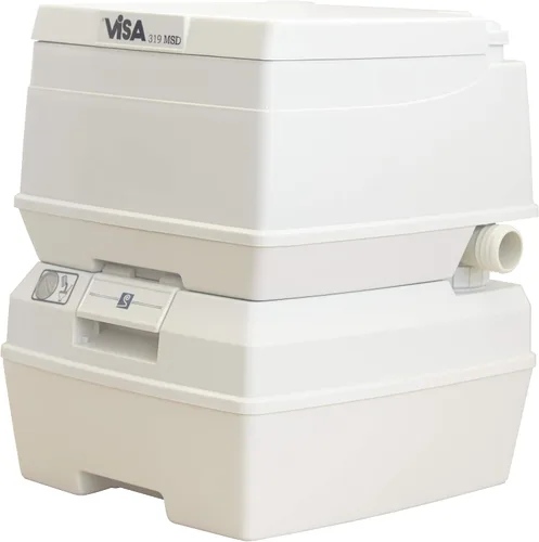 Vista 6 de Sanitation Equipment Visa bacinica, modelo 268, de 24 litros con indicadores de 2 niveles Blanco