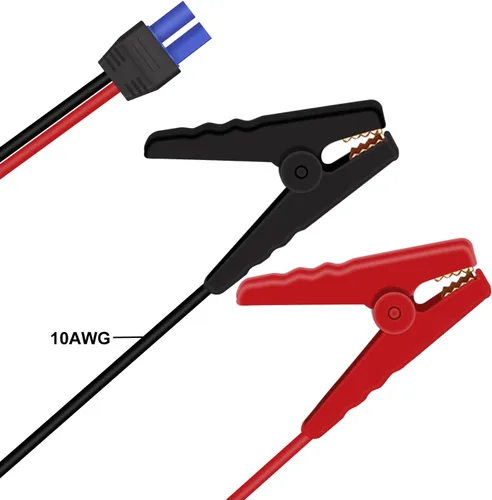 Vista 2 de Cable de arranque EC5, cables de arranque de batería de 10 AWG, los cables de arranque deben funcionar en todas las baterías para cargar la batería