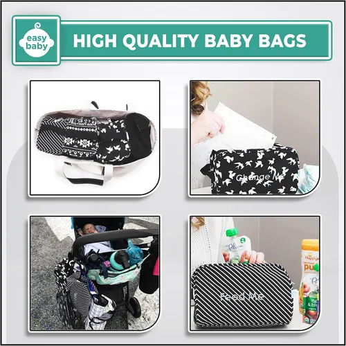 Vista 3 de Easy Baby - Pañal, biberón y suministros - Bolsas organizadoras y cambiador - Cambio, alimenta, viste y límpiame (paquete de 8 Brooklyn)