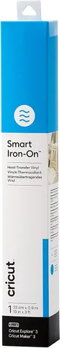 Vista 12 de Cricut Smart 2008695 - Vinilo termotransferible para planchar, 1 lámina, 13.0 in x 3.0 ft, blanco, (3 pies), 2008695