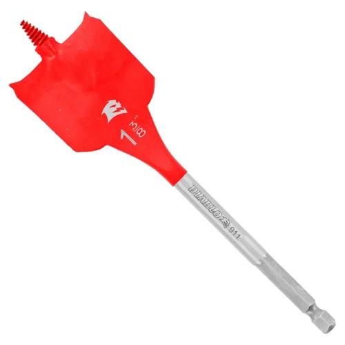 Vista 22 de Diablo Broca de pala para madera - Diseño Speed-TIP - Diámetro de 1-1/2", Longitud de 4", Vástago hexagonal de 1/4" - DSP1090