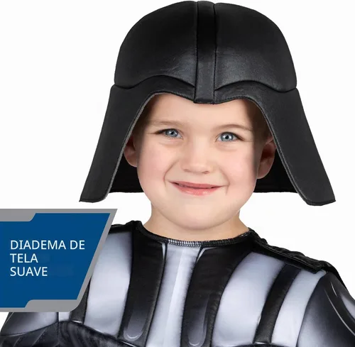 Vista 2 de STAR WARS Toddler Darth Vader Costume, Boys Halloween Costume, 3T-4T - Officially Licensed