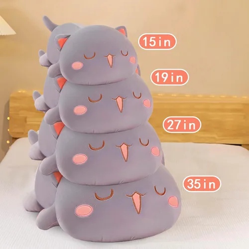 Vista 7 de FUYU Animales de peluche de gato, almohada de felpa suave de gato kawaii, juguete de animal de peluche, regalos para niños y niñas, decoración