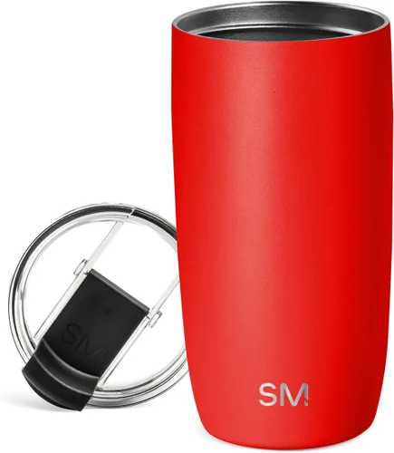 Vista 30 de Simple Modern Taza de café de viaje Tumbler con tapa abatible Reutilizable, aislada, de acero inoxidable, taza de café helado Cold Brew, termo