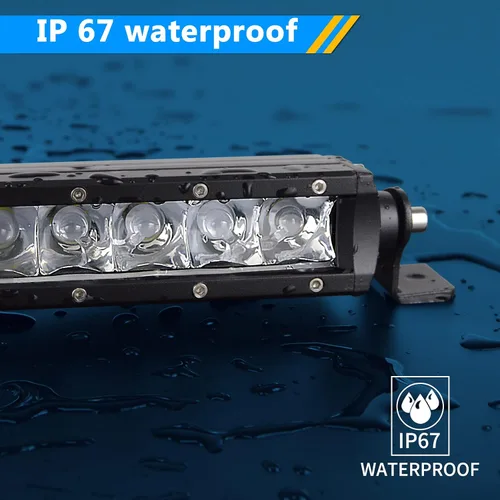 Vista 2 de RIGIDON Barra de luz de 20 pulgadas 90 W, punto de una fila 9000LM LED barra de luz LED impermeable conducción barco carretera luz de trabajo
