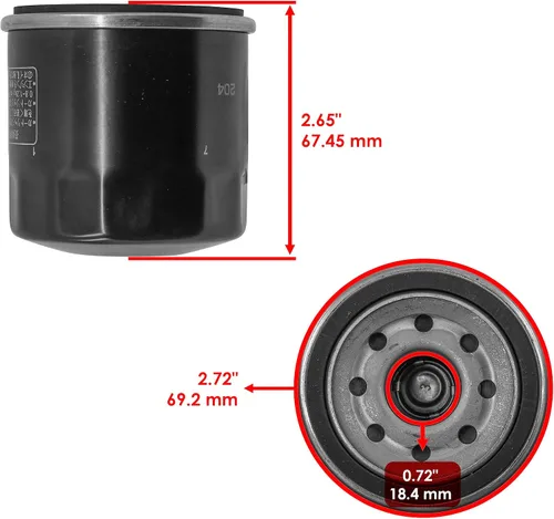 Vista 2 de Caltric Filtro de aceite compatible con Yamaha Yxr660 Yxr-660 Rhino Yxr-660 Yzf R6 599 Xj6 Diversion 600 2006-2018