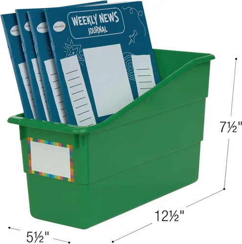 Vista 72 de Really Good Stuff Soportes duraderos para libros y carpetas, paquete de 6, color negro